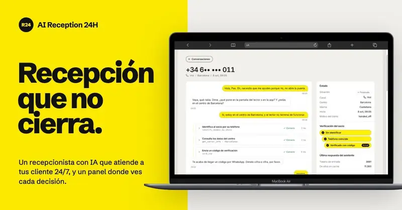 AI Reception 24h: recepcionista con inteligencia artificial que atiende 24 horas